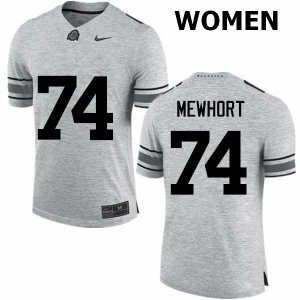 NCAA Ohio State Buckeyes Women's #74 Jack Mewhort Gray Nike Football College Jersey DAI3645JZ